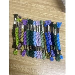 18 DMC Perle Embroidery Sz 5 Pearl Cotton Thread Solids Skeins New Assorted 25m